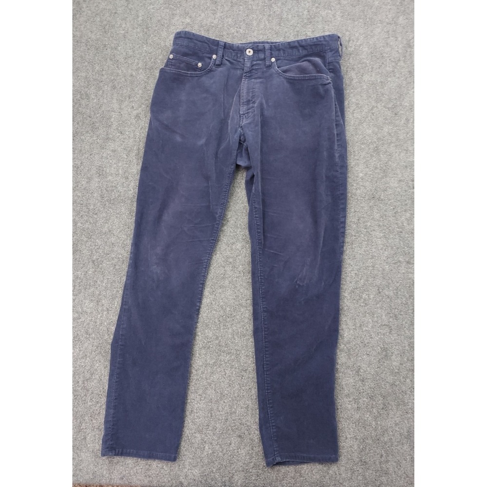 Bonobos Corduroy Pants Mens 34x32 Blue Preppy Straight Leg Stretch Casual